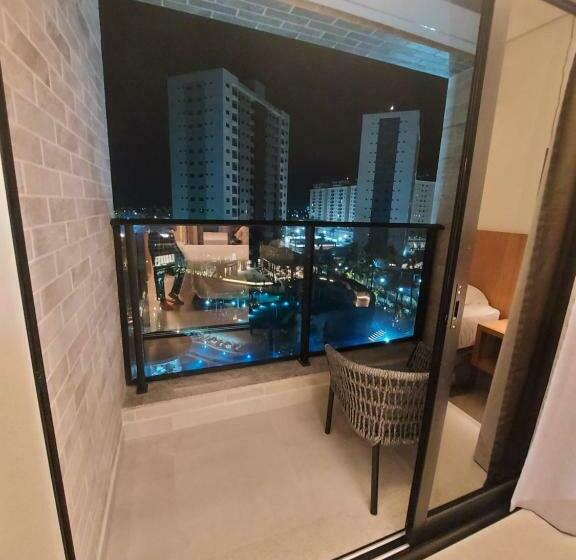 דירה בת חדר שינה 1 עם מרפסת, Salinas Premium Resort   1 Quarto   Vista Mar