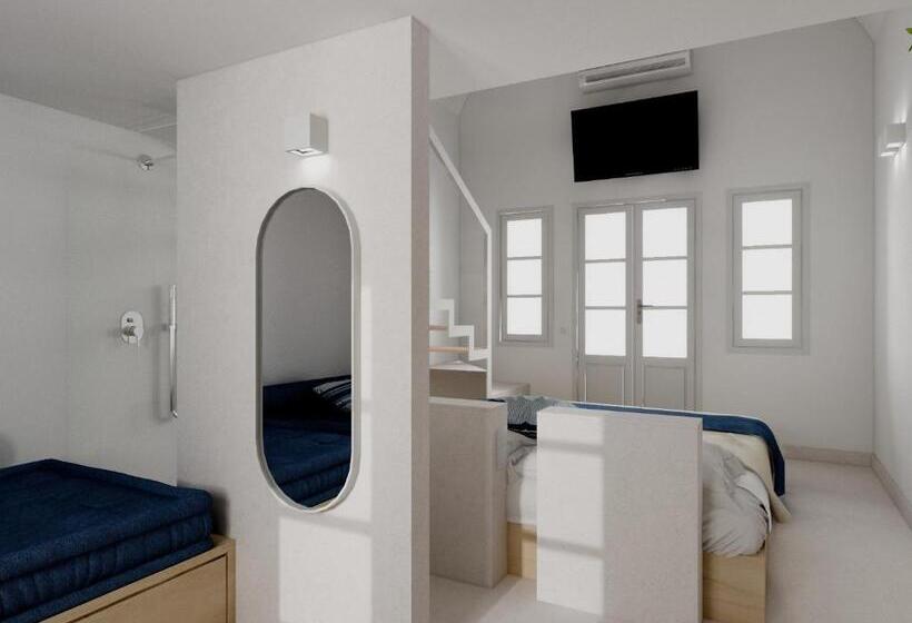 带按摩浴缸和海景的套房, Muses Cycladic Suites
