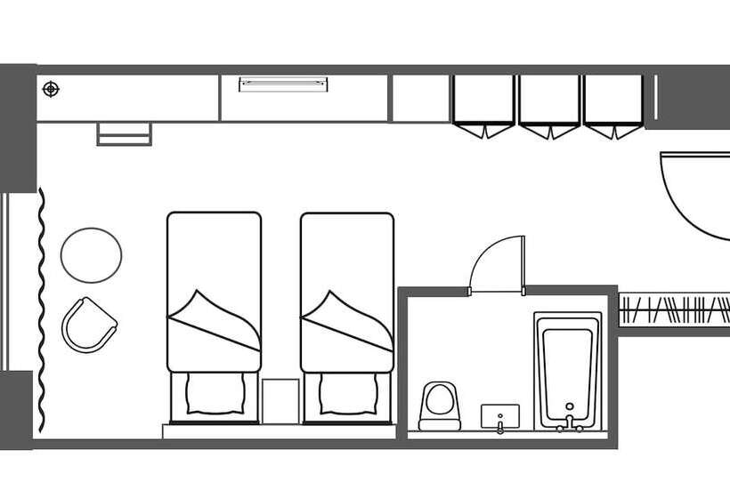 Номер Deluxe, Citadines Harbour Front Yokohama