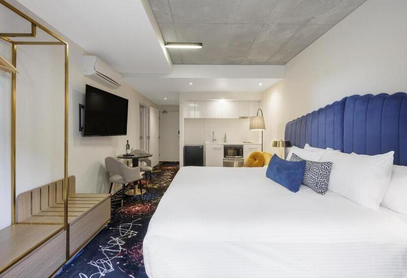 스탠다드 스튜디오 킹침대, Oaks Melbourne St Kilda Road