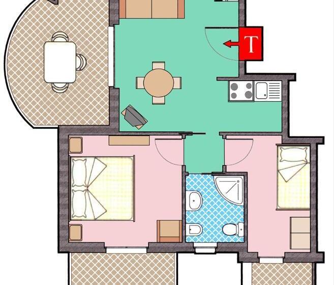 آپارتمان 2 خوابه, Residence Blumarine
