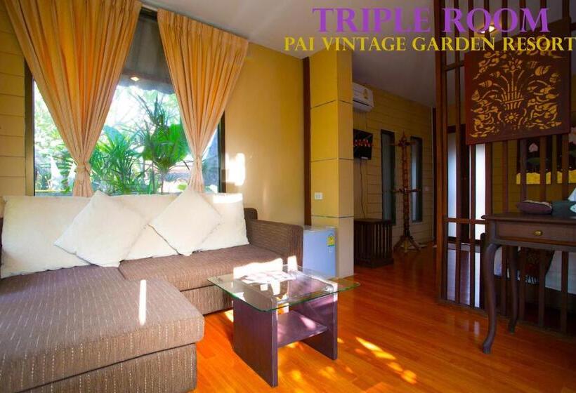 اتاق استاندارد سه نفره, Pai Vintage Garden Resort