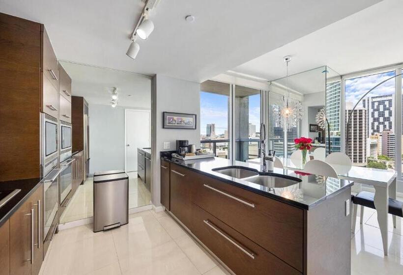 סוויטה עם מרפסת, Icon Brickell Miami Condo In Downtown 2bd 2ba