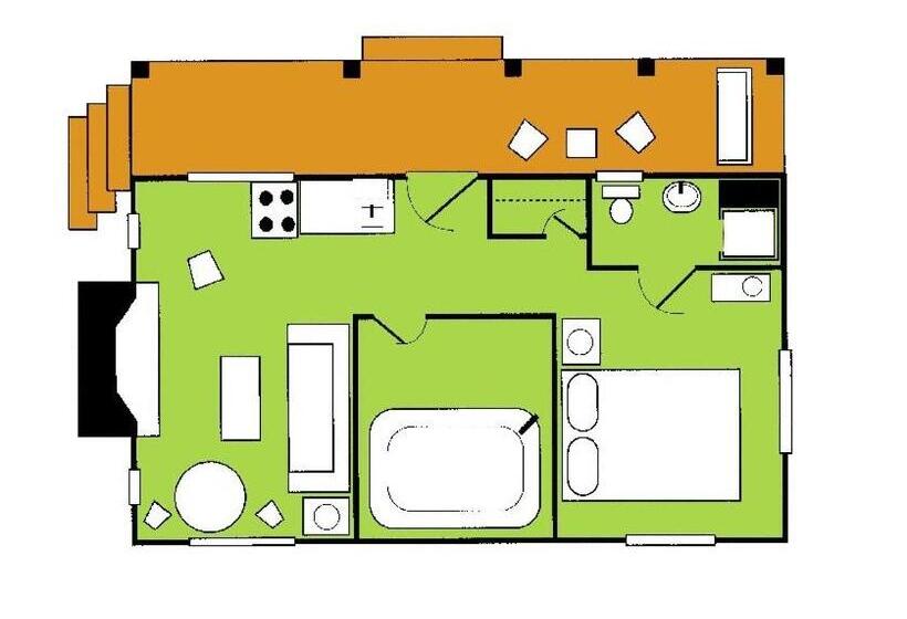 Апартаменты Superior 1 Спальня, Fire Mountain Resort