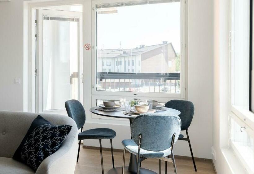 Апартаменты 1 Спальня с Балконом, Serviced Apartments Pirkkala By Uhanda