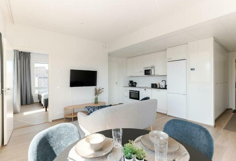 Апартаменты 1 Спальня с Балконом, Serviced Apartments Pirkkala By Uhanda