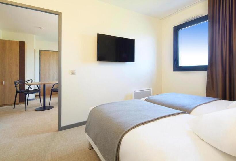 Апартаменты 1 Спальня с Видом, Kyriad Prestige Residence & Spa Cabourg Dives Sur Mer