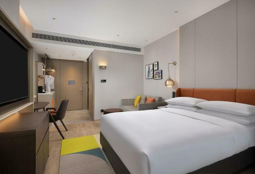 스탠다드 룸 킹사이즈 침대, Home2 Suites By Hilton Foshan Jiujiang