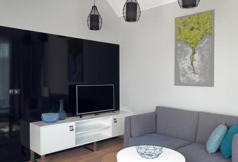 Апартаменты 1 Спальня с Террасой, Almond Business & Spa By Grano Gdańsk