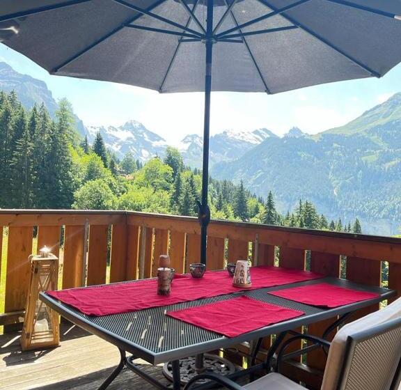 اتاق استاندارد با چشم‌انداز کوهستان, Hop In Nest Cozy Bed&breakfast In Wengen