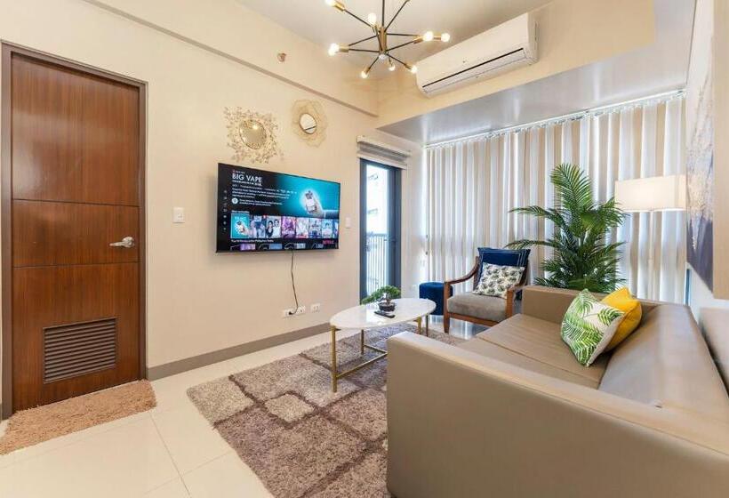 침실 1개 디럭스 아파트, Omp T1 6h, Free Beach & Pool Access, Near Airport, Fast Wifi, Netflix