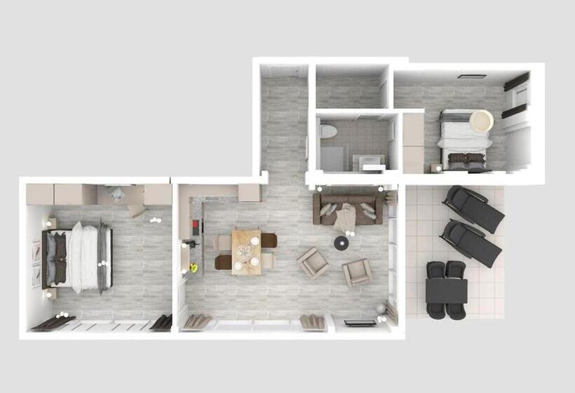Апартаменты 1 Спальня, Ohlerich Speicher App_ 45