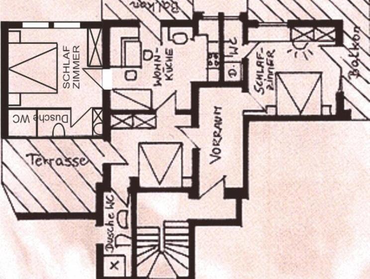 Апартаменты 3 Спальни, Gästehaus Glücksgrat