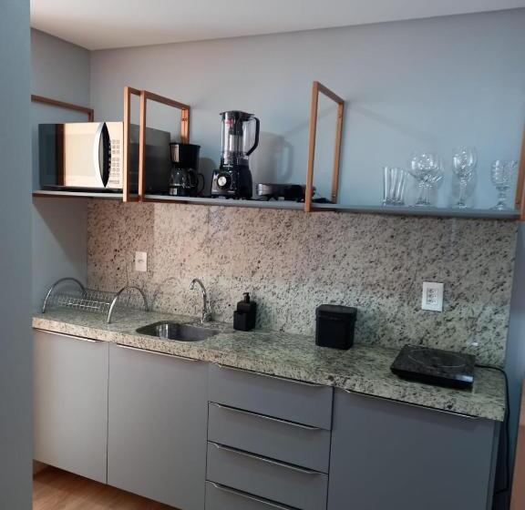 침실 1개 발코니 아파트, Manaíra Apart Hotel   1606
