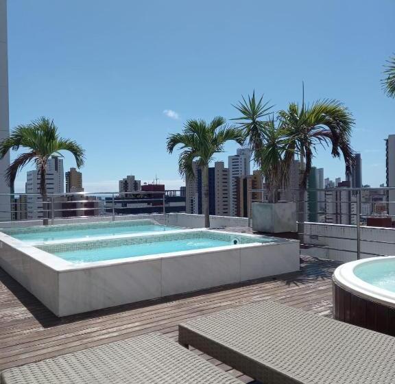침실 1개 발코니 아파트, Manaíra Apart Hotel   1606