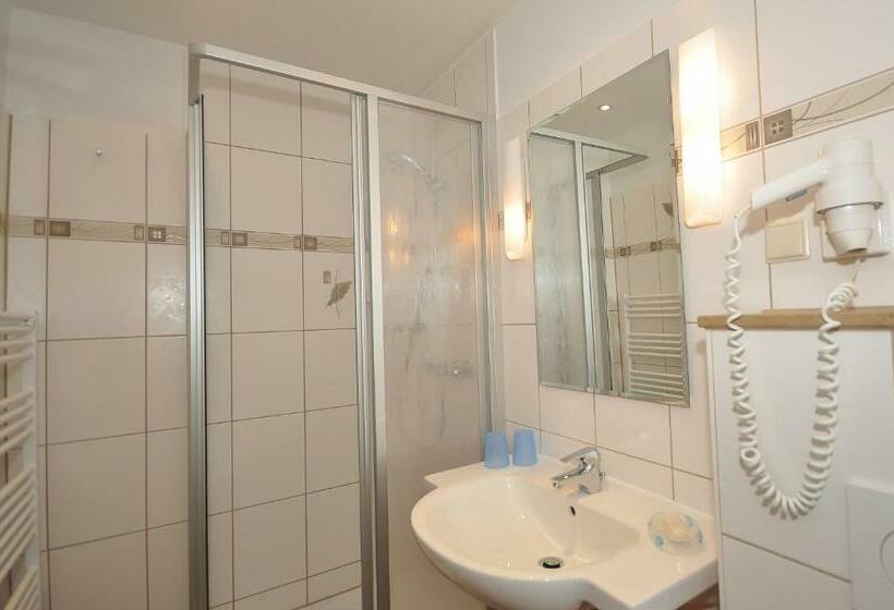 اتاق استاندارد یک تخته با بالکن, Strandhotel Zur Promenade