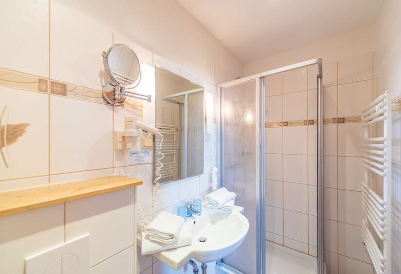 اتاق استاندارد یک تخته با بالکن, Strandhotel Zur Promenade