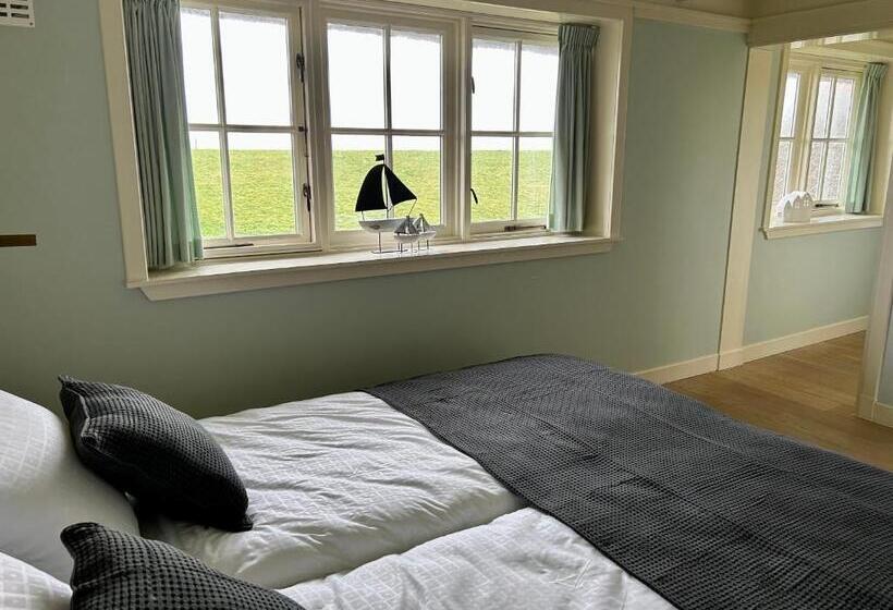 غرفة ديلوكس مطلّة علي البحر, Villa Nieuwland B&b