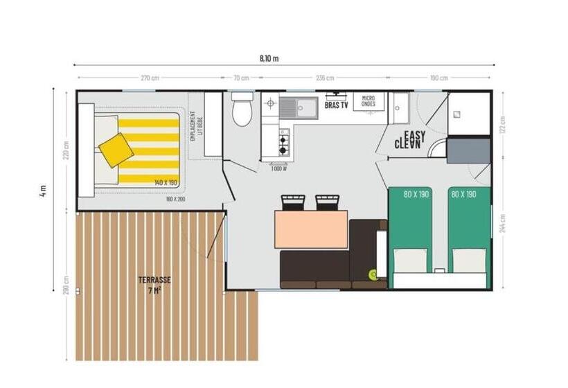 Дом 1 Спальня, Motel  Bungalow & Chaletpark De Brenkberg