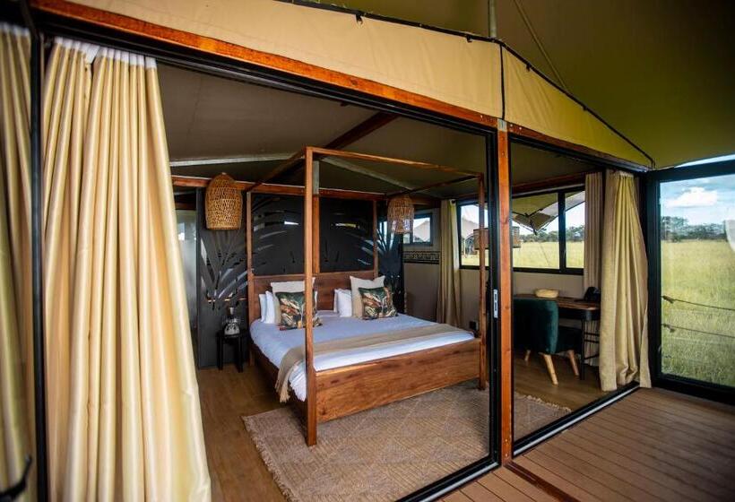 발코니 디럭스 룸, Escarpment Serengeti Luxury Camp