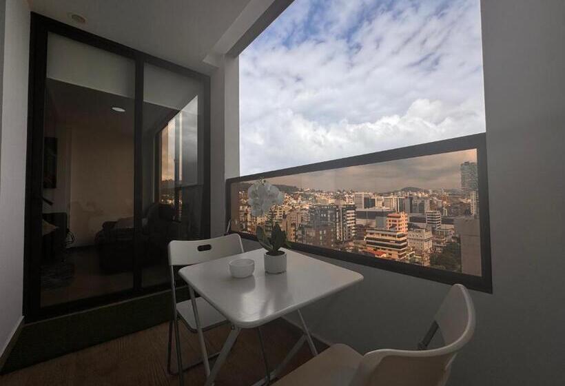 침실 1개 발코니 아파트, Lujoso Departamento Vista Panorámica