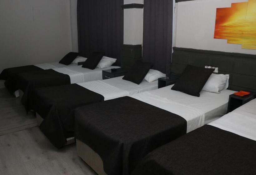 اتاق استاندارد چهارنفره با چشم‌انداز باغ, Asus Palmiye Otel