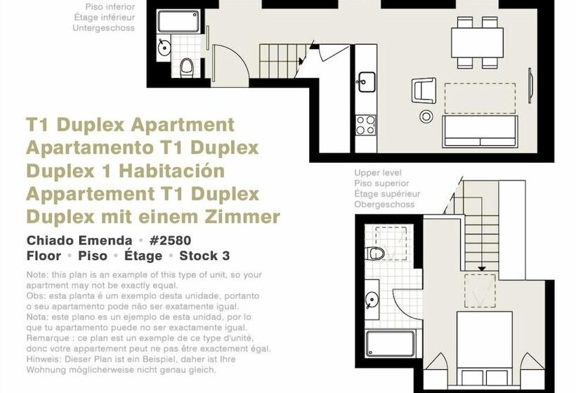 침실 1개 복층 룸, Lisbon Serviced Apartments   Chiado Emenda