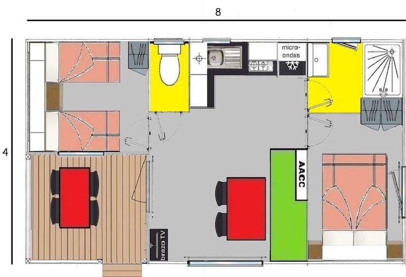 Casa 2 Quartos, Camping Treumal