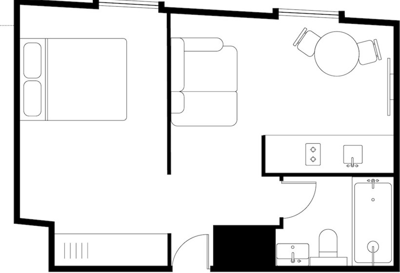 Апартаменты 1 Спальня, Whitworth Locke