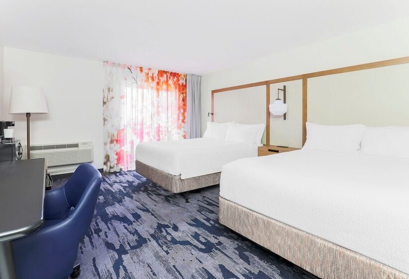 带2个双人床的标准工作室, Fairfield Inn And Suites By Marriott San Jose Airport