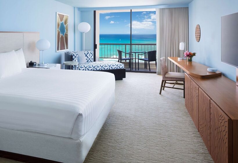 اتاق استاندارد با تخت دوبل و چشم‌انداز دریا, Hyatt Regency Waikiki Beach Resort & Spa