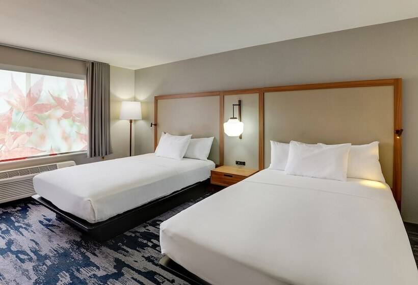 带2个双人床的标准工作室, Fairfield Inn By Marriott Las Colinas