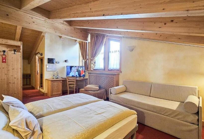 スタンダード４人部屋, Albergo Alpenrose