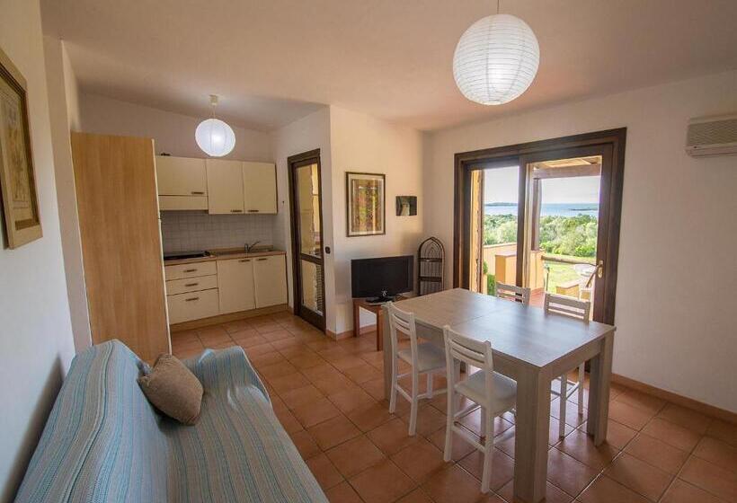 آپارتمان 1 خوابه با چشم‌انداز دریا, Residence Cala Petralana
