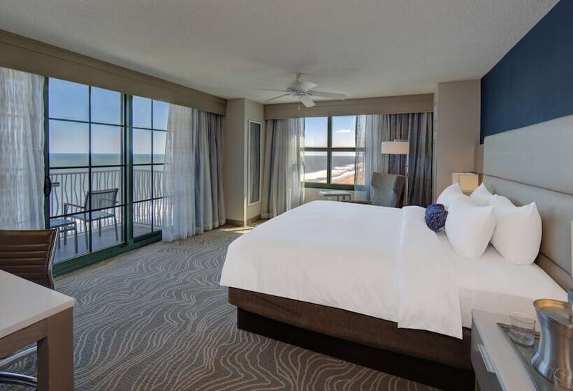 스탠다드 룸 더블 침대 바다 전망, Hilton Virginia Beach Oceanfront