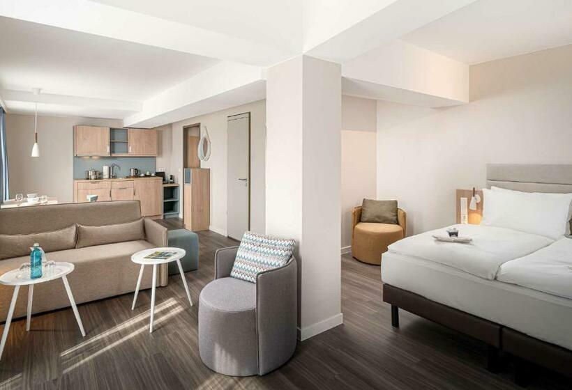 Апартаменты Superior 1 Спальня, Elaya Hotel Oberhausen Ehemals Ana Living Oberhausen By Arthotel Ana