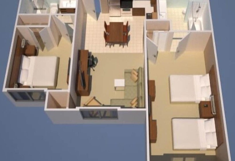 Люкс 2 Спальни, Residence Inn By Marriott Norfolk Airport