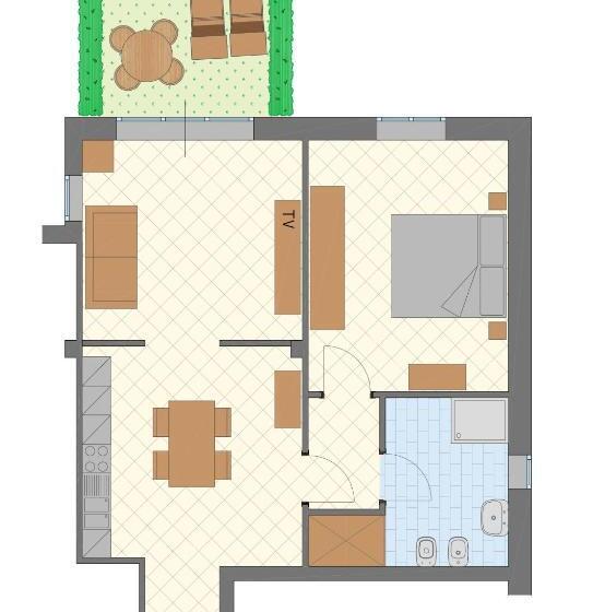 آپارتمان 1 خوابه, Residence Il Melograno