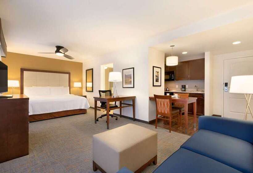 带大床的标准工作室, Homewood Suites By Hilton Las Vegas Airport
