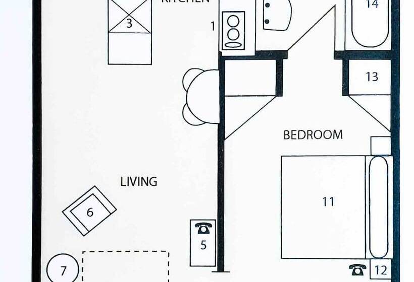 Апартаменты 1 Спальня, Birches Serviced Apartments