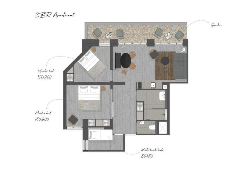 3 Bedroom Apartment, Boutique Hotel Benedict Noordwijk
