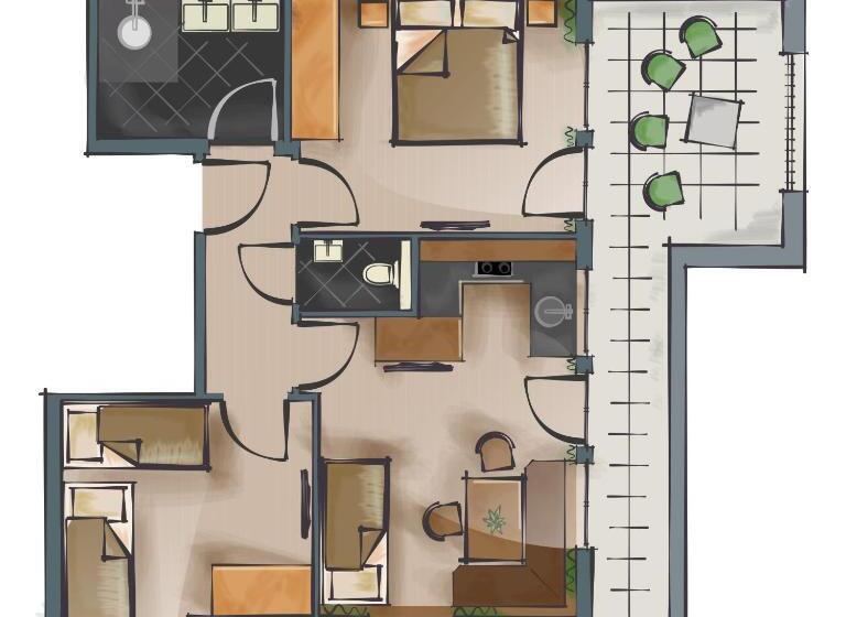 带1个卧室的带阳台的公寓, Waidmannsruh Appartements
