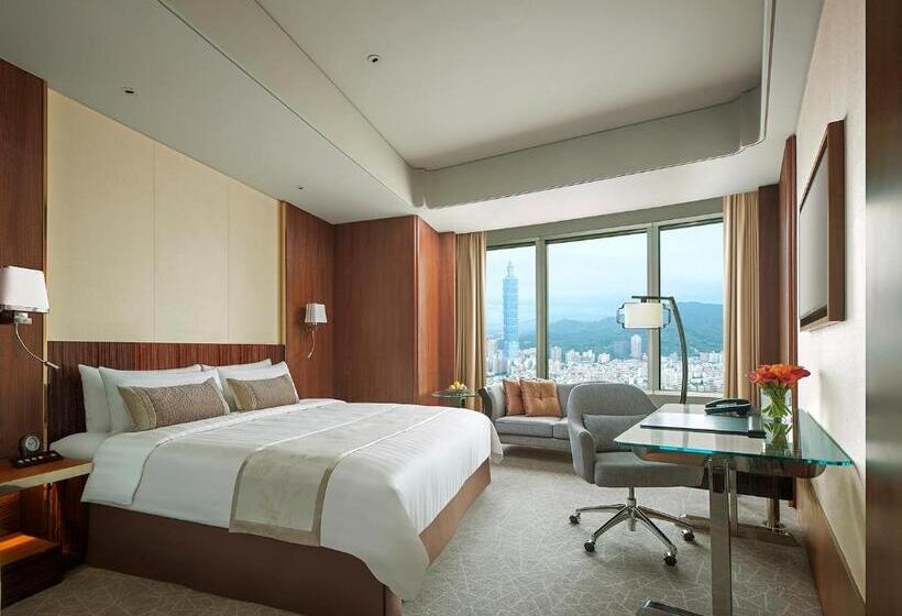 اتاق دلوکس با تخت کینگ و چشم‌انداز, Shangrila Far Eastern, Taipei