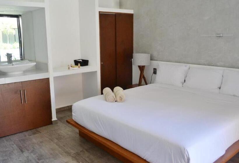 Quarto Deluxe Vista Mar Lateral, Kinta Kan Beach Hotel Boutique Playa Del Carmen