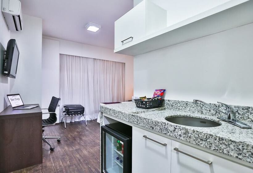 장애인을 위한 스탠다드 룸, San Diego Suites Pampulha Hotel   Oficial