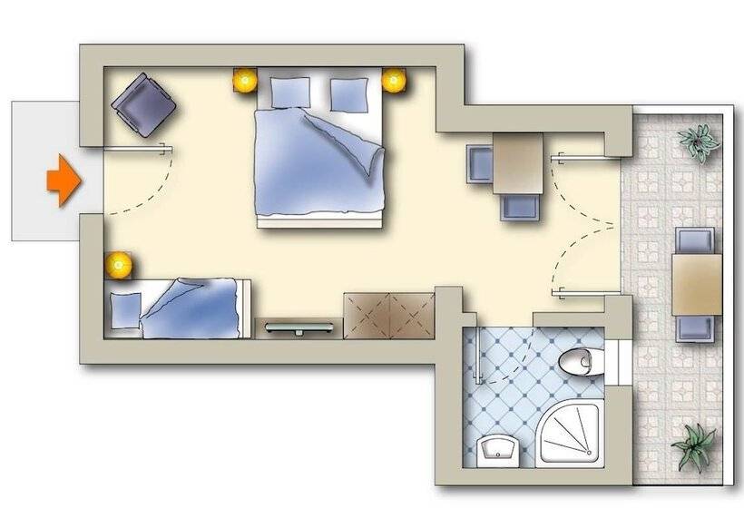 Номер Комфорт, Central Hotel & Apart Mit Landhaus Central