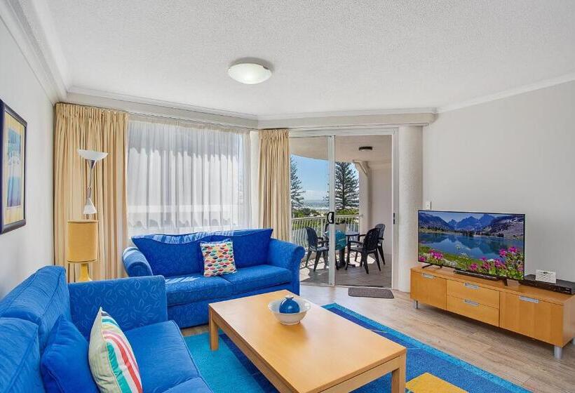 침실 2개 바다 전망 아파트, Kirra Beach Apartments