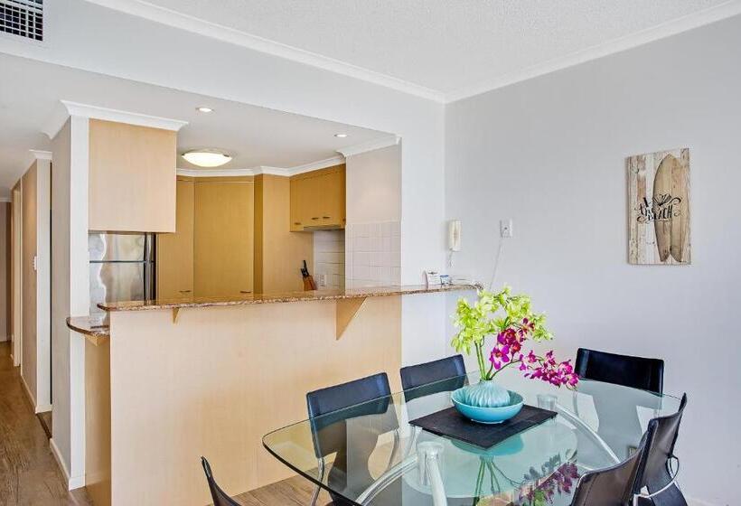 침실 2개 바다 전망 아파트, Kirra Beach Apartments