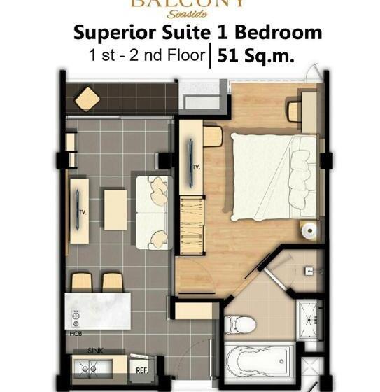 Люкс Superior, Balcony Seaside Sriracha Hotel & Serviced Apartments