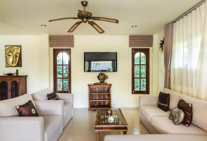 침실 4개 빌라, Idyllic Samui Beach Villa Resort